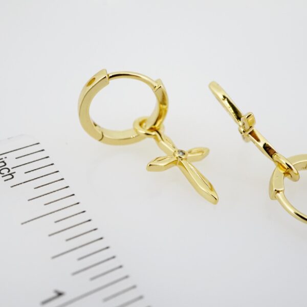 Arete de Acero Bañado en Oro 14k - EA294 - Imagen 3