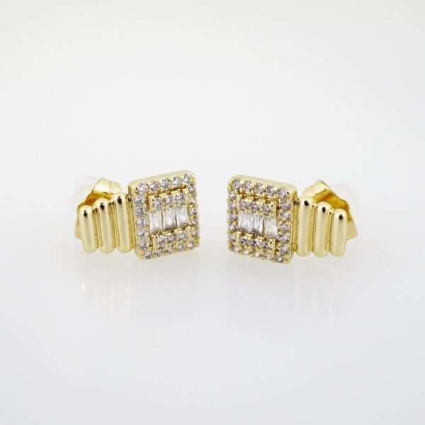 Arete de Acero Bañado en Oro 14k - EA380