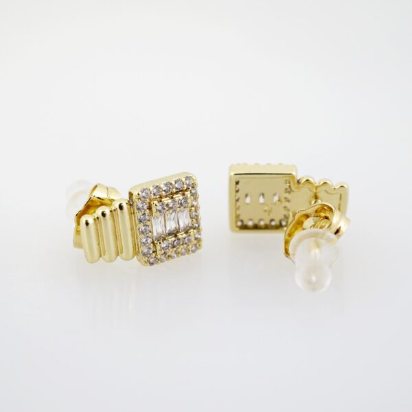 Arete de Acero Bañado en Oro 14k - EA380 - Imagen 2