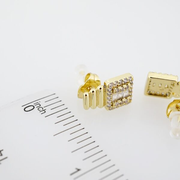 Arete de Acero Bañado en Oro 14k - EA380 - Imagen 3