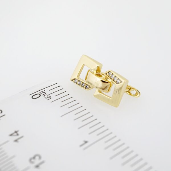 Arete de Acero Bañado en Oro 14k - EA368 - Imagen 3