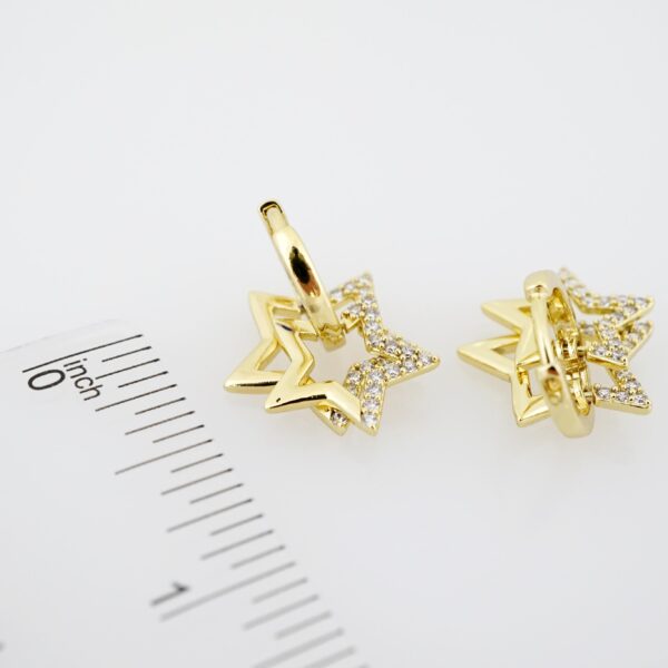 Arete de Acero Bañado en Oro 14k - EA367 - Imagen 3