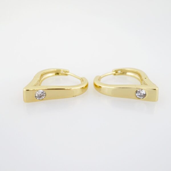 Arete de Acero Bañado en Oro 14k - EA366