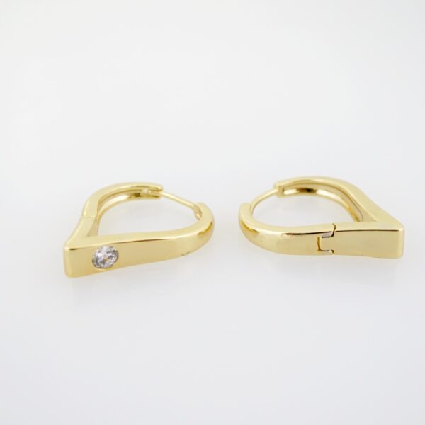 Arete de Acero Bañado en Oro 14k - EA366 - Imagen 2