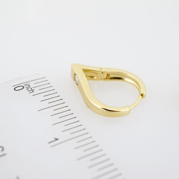 Arete de Acero Bañado en Oro 14k - EA366 - Imagen 3