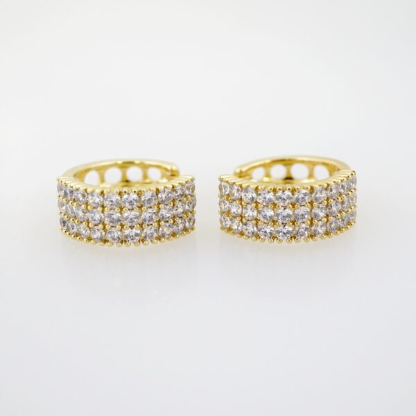Arete de Acero Bañado en Oro 14k - EA365