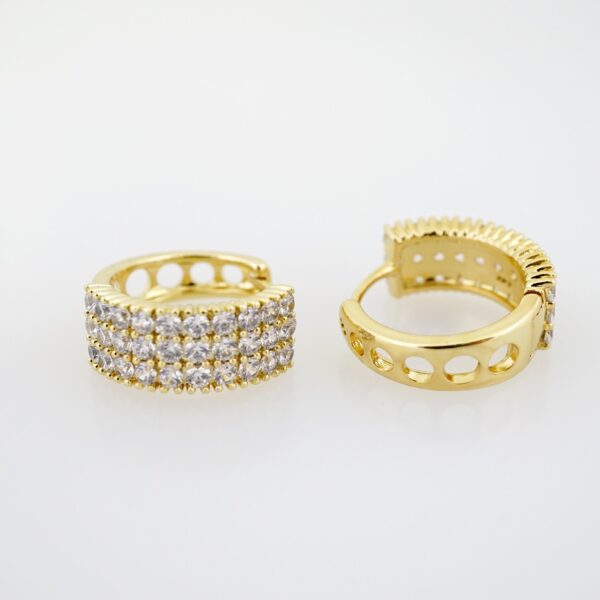 Arete de Acero Bañado en Oro 14k - EA365 - Imagen 2