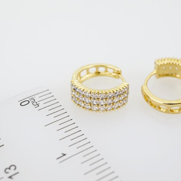 Arete de Acero Bañado en Oro 14k - EA365 - Imagen 3