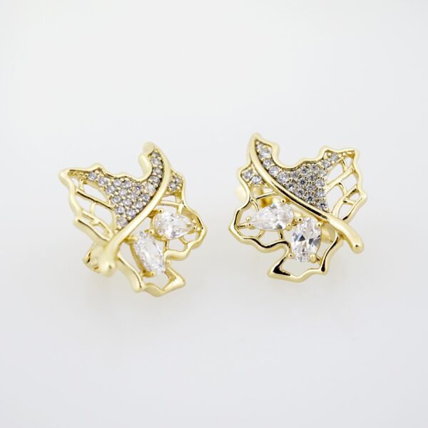Arete de Acero Bañado en Oro 14k - EA364