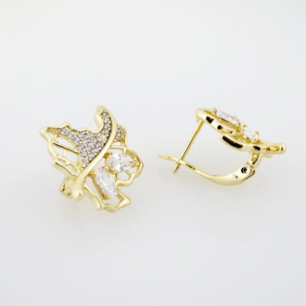 Arete de Acero Bañado en Oro 14k - EA364 - Imagen 2