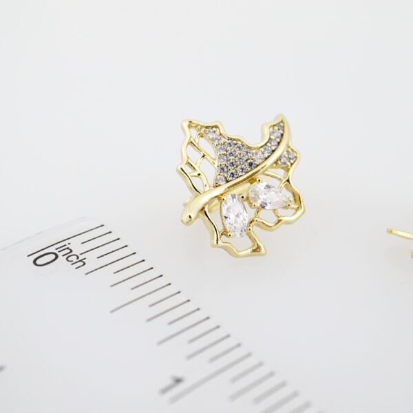 Arete de Acero Bañado en Oro 14k - EA364 - Imagen 3