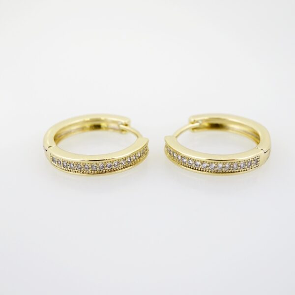 Arete de Acero Bañado en Oro 14k - EA363