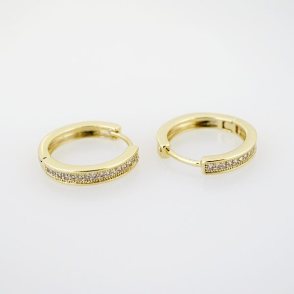 Arete de Acero Bañado en Oro 14k - EA363 - Imagen 2