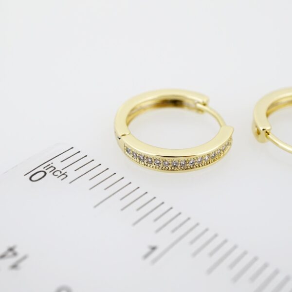 Arete de Acero Bañado en Oro 14k - EA363 - Imagen 3