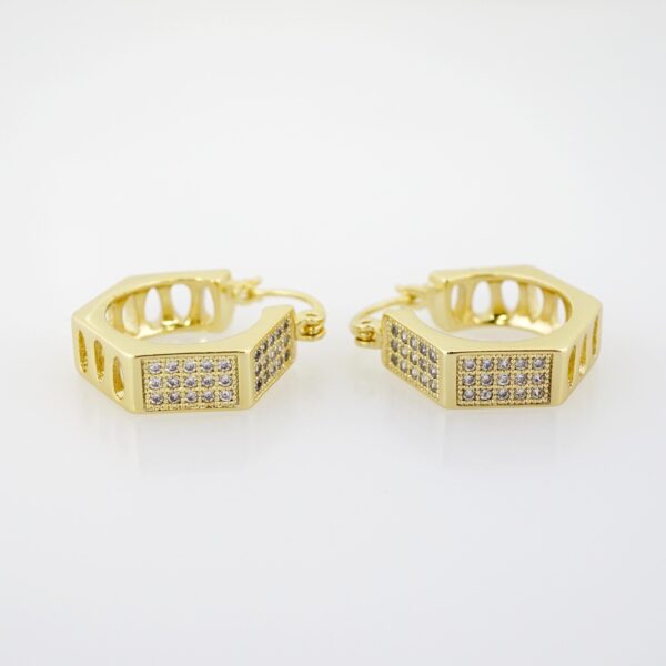 Arete de Acero Bañado en Oro 14k - EA362