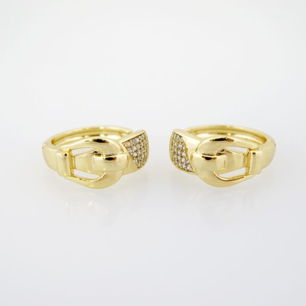 Arete de Acero Bañado en Oro 14k - EA361