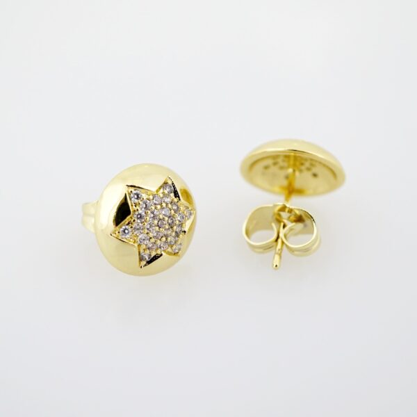 Arete de Acero Bañado en Oro 14k - EA298 - Imagen 2