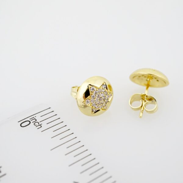 Arete de Acero Bañado en Oro 14k - EA298 - Imagen 3
