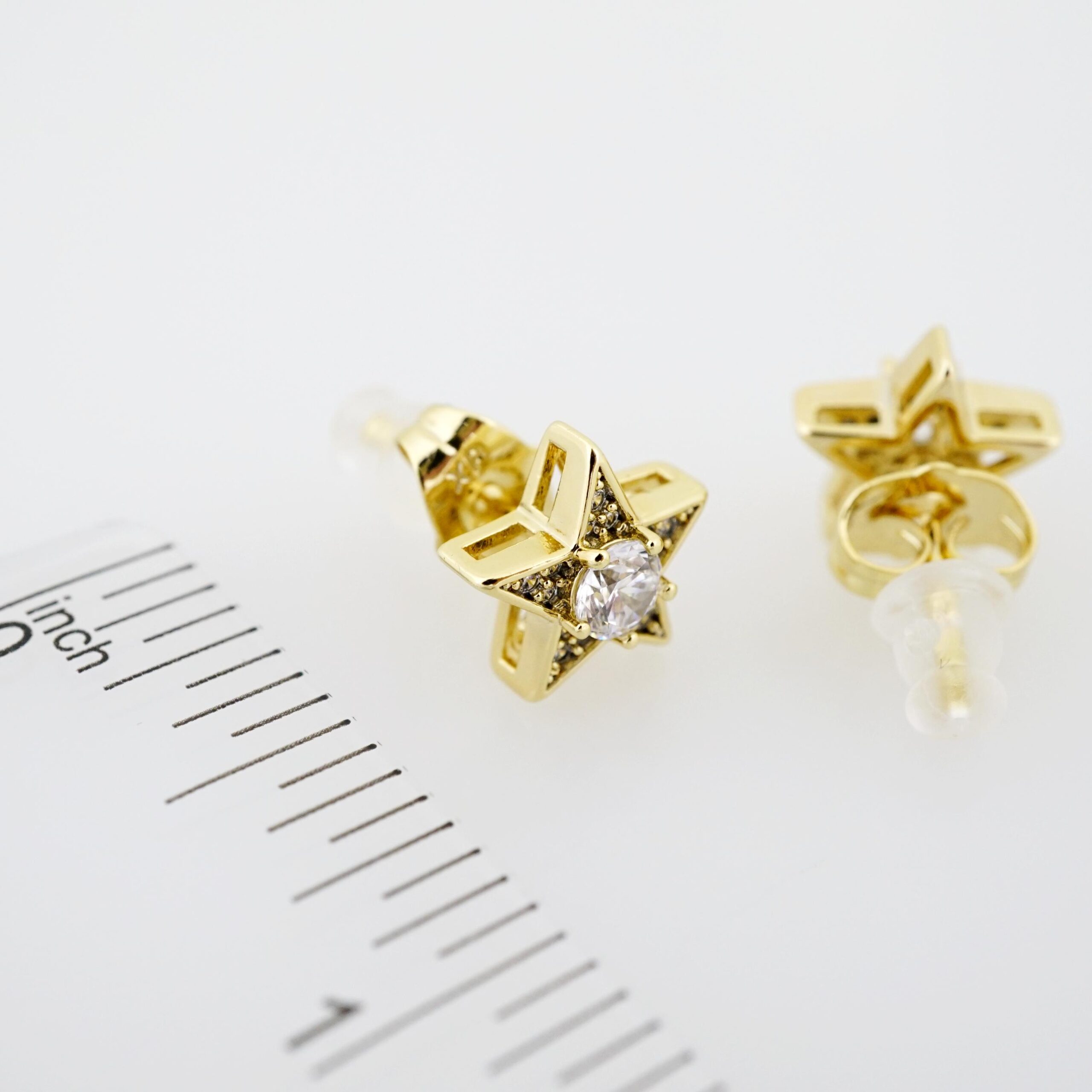 Arete de Acero Bañado en Oro 14k - EA293 - Imagen 3