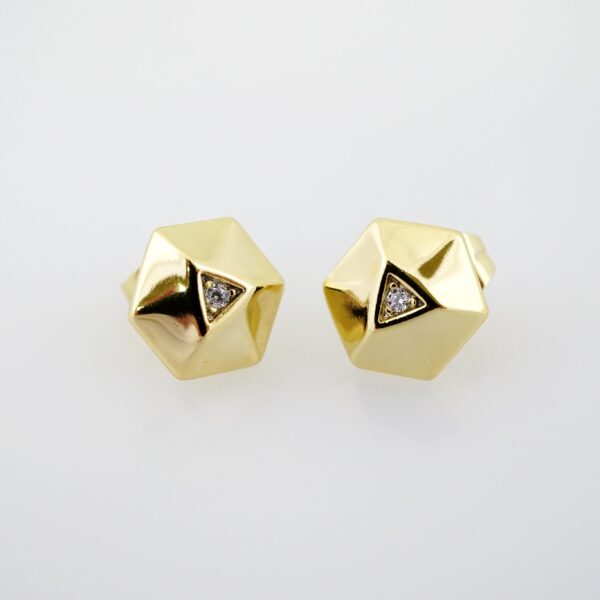 Arete de Acero Bañado en Oro 14k - EA292
