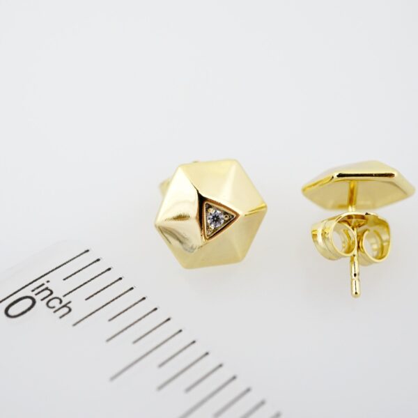 Arete de Acero Bañado en Oro 14k - EA292 - Imagen 3