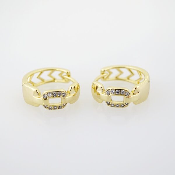 Arete de Acero Bañado en Oro 14k - EA290