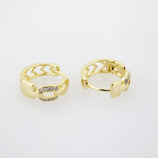 Arete de Acero Bañado en Oro 14k - EA290 - Imagen 2