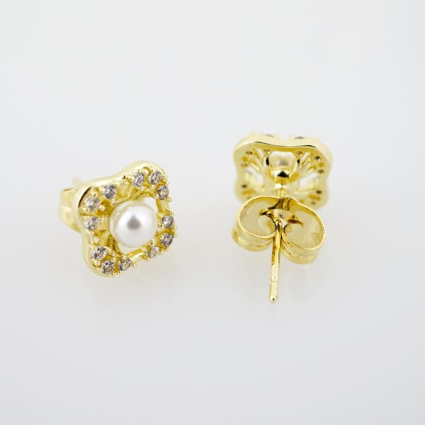 Arete de Acero Bañado en Oro 14k - EA282 - Imagen 2