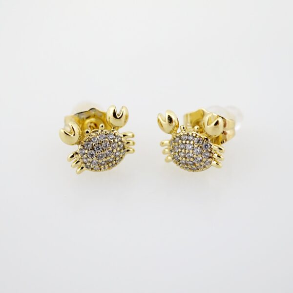 Arete de Acero Bañado en Oro 14k - EA280