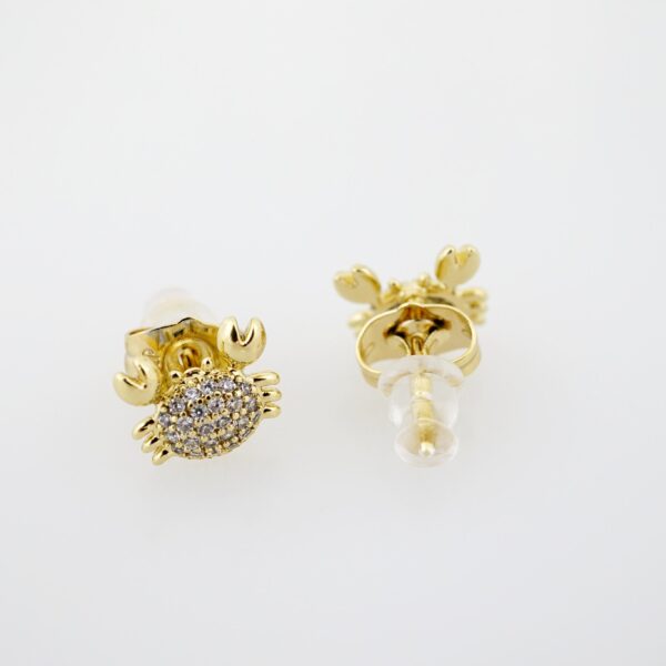 Arete de Acero Bañado en Oro 14k - EA280 - Imagen 2