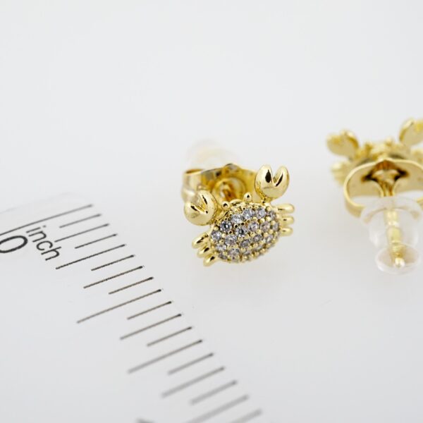 Arete de Acero Bañado en Oro 14k - EA280 - Imagen 3