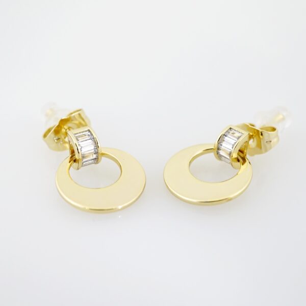Arete de Acero Bañado en Oro 14k - EA278