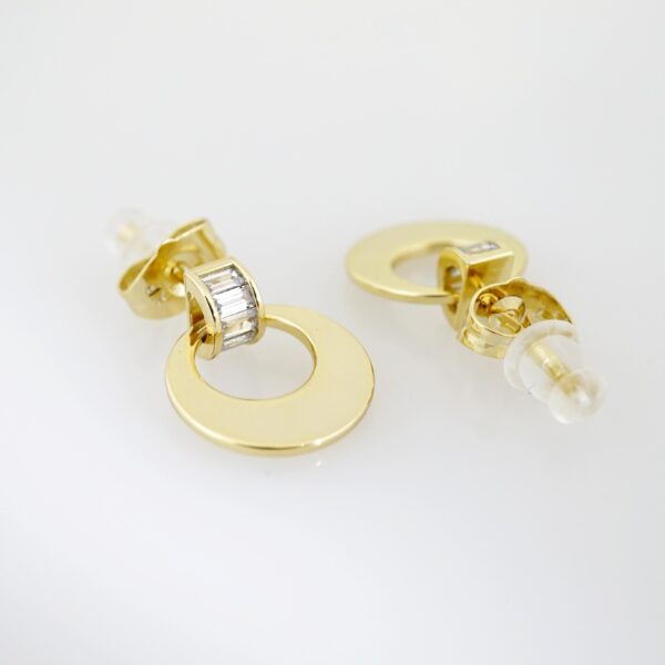 Arete de Acero Bañado en Oro 14k - EA278 - Imagen 2