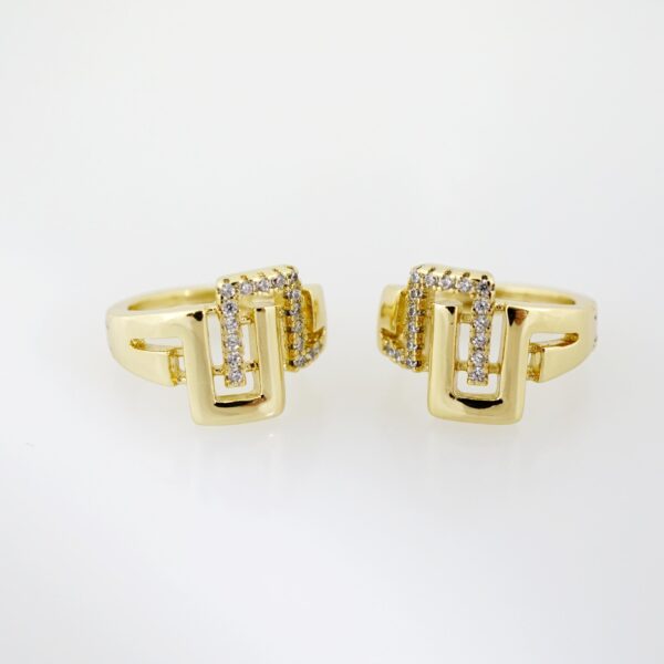 Arete de Acero Bañado en Oro 14k - EA266