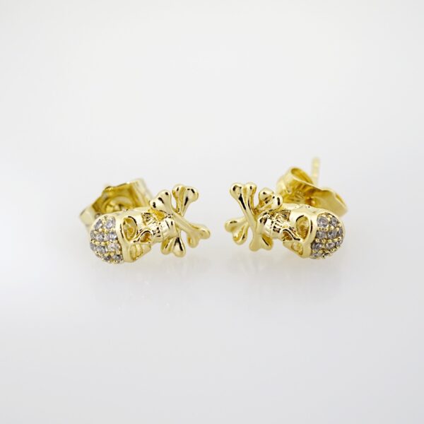 Arete de Acero Bañado en Oro 14k - EA265