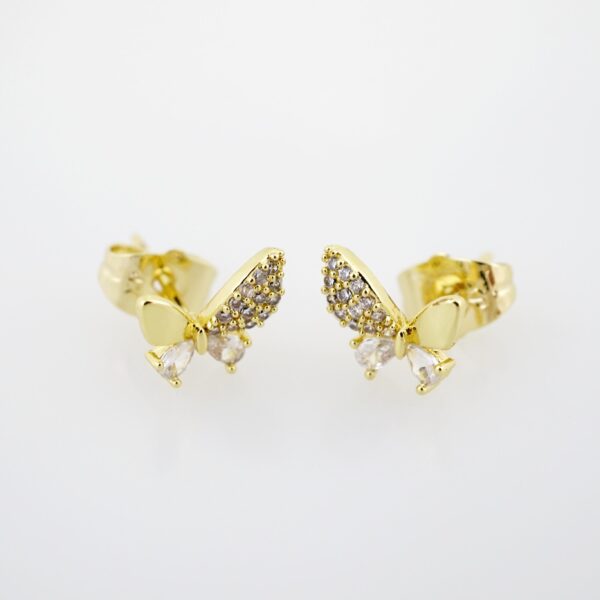 Arete de Acero Bañado en Oro 14k - EA256