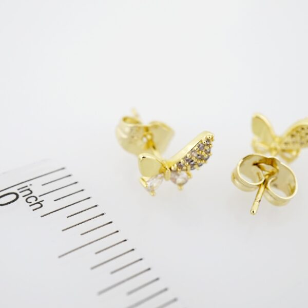 Arete de Acero Bañado en Oro 14k - EA256 - Imagen 3
