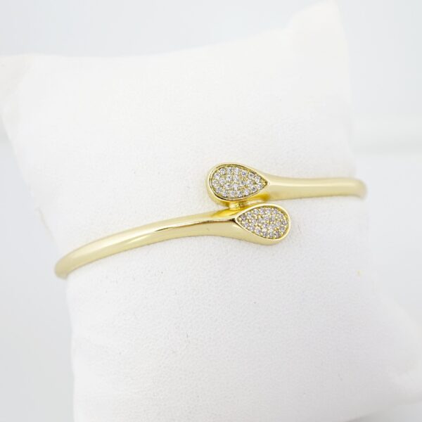 Pulso de Acero Bañado en Oro 14k - BA059 - Imagen 2