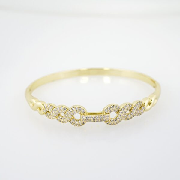 Pulso de Acero Bañado en Oro 14k - BA058