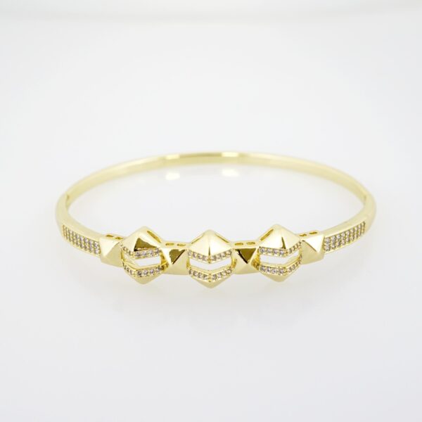 Pulso de Acero Bañado en Oro 14k - BA055