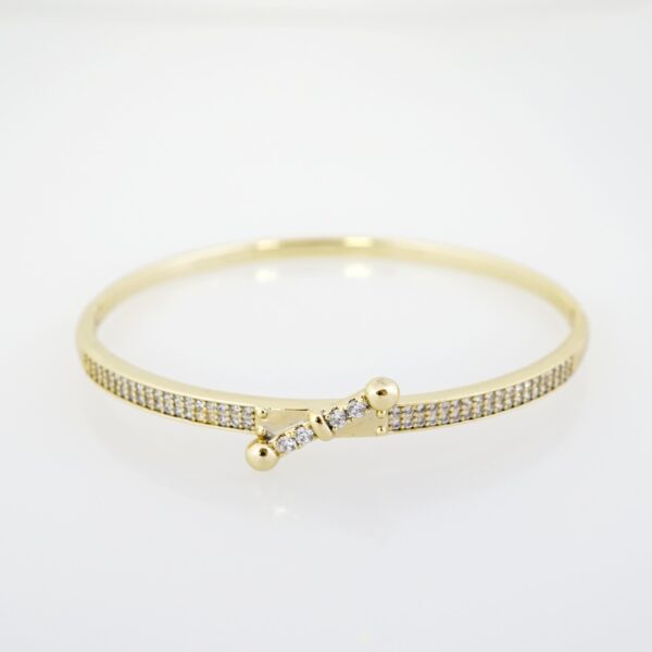 Pulso de Acero Bañado en Oro 14k - BA051