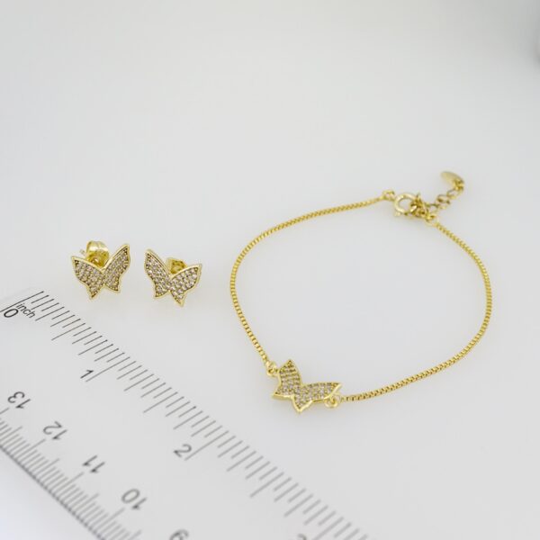 Set de Acero Inoxidable Bañado en Oro 14k - SET051 - Imagen 3