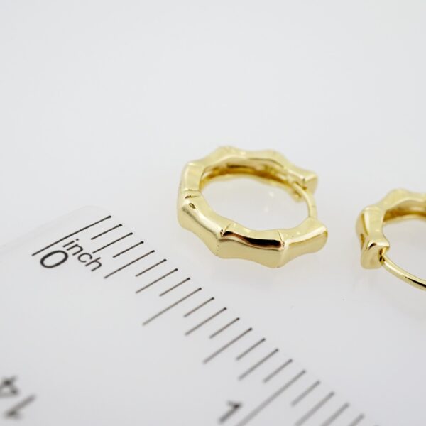 Arete de Acero Bañado en Oro 14k - EA422 - Imagen 3