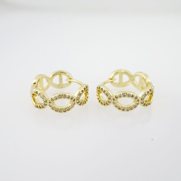 Arete de Acero Bañado en Oro 14k - EA423