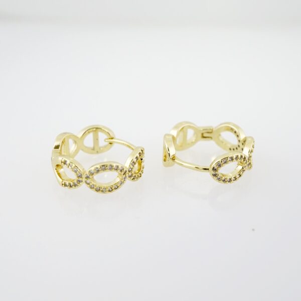 Arete de Acero Bañado en Oro 14k - EA423 - Imagen 2