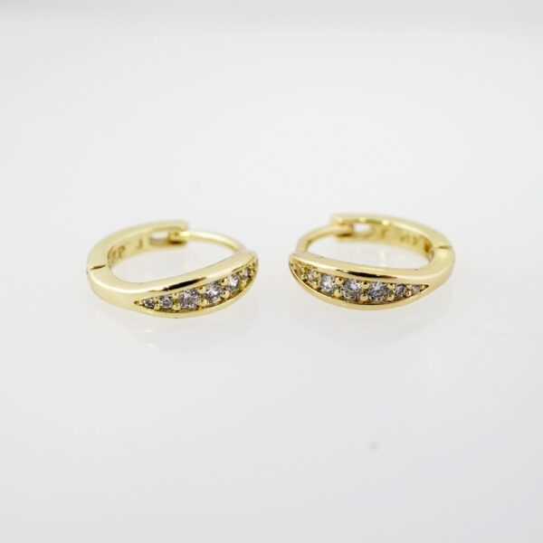 Arete de Acero Bañado en Oro 14k - EA425