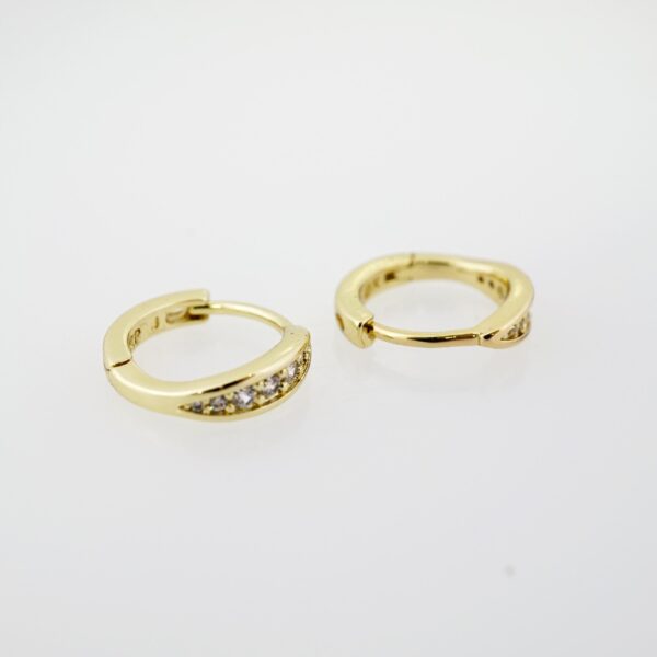 Arete de Acero Bañado en Oro 14k - EA425 - Imagen 2