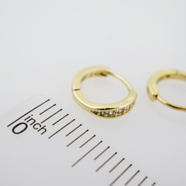 Arete de Acero Bañado en Oro 14k - EA425 - Imagen 3