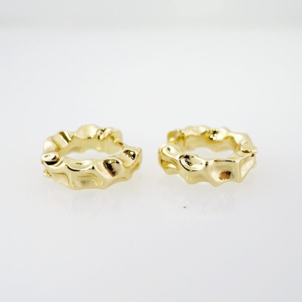 Arete de Acero Bañado en Oro 14k - EA427