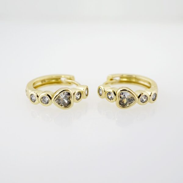 Arete de Acero Bañado en Oro 14k - EA428
